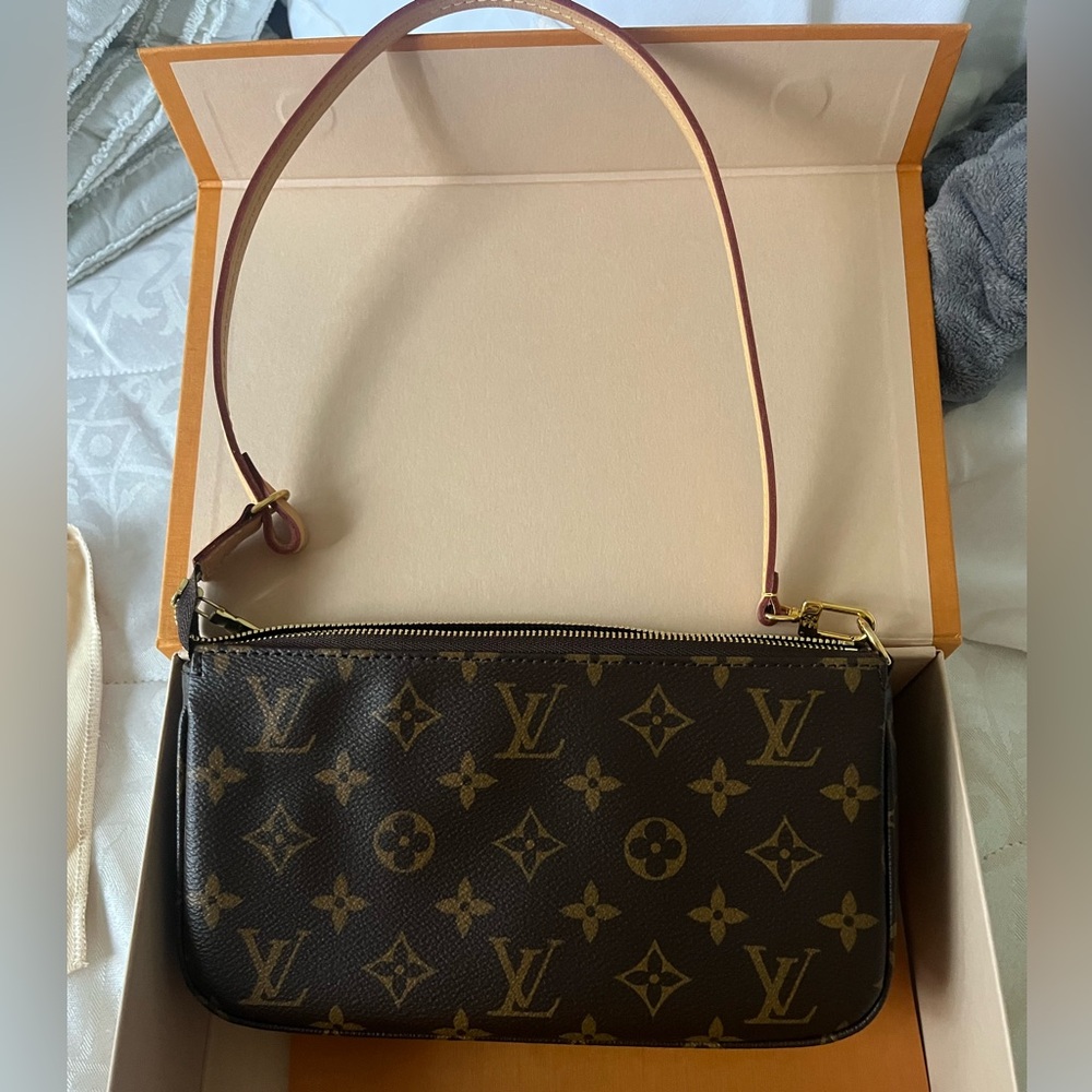 LV Pochette Accessories Brown Monogram Shoulder Bag